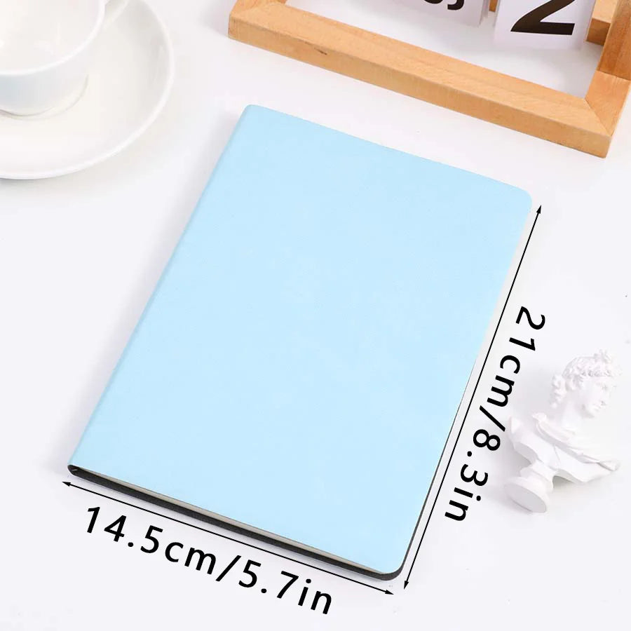 A5 Soft Leather Notebook, 120 Pages, Office Stationery, Waterproof Cover, Comfortable Touch, Hot Selling