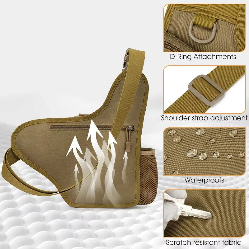 Camping Climbing Bag Chest Pouch For Men Cycling Hiking Travel Outdoor Sport Tactical Crossbody Molle Fishing Waist Fanny Pack