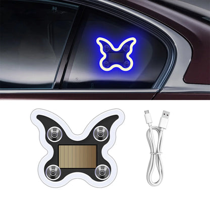 Universal Solar Atmosphere Light Heart-shaped Dynamic Gradient LED Fit Car Interior Ambient Light Decoration Accessory RGB