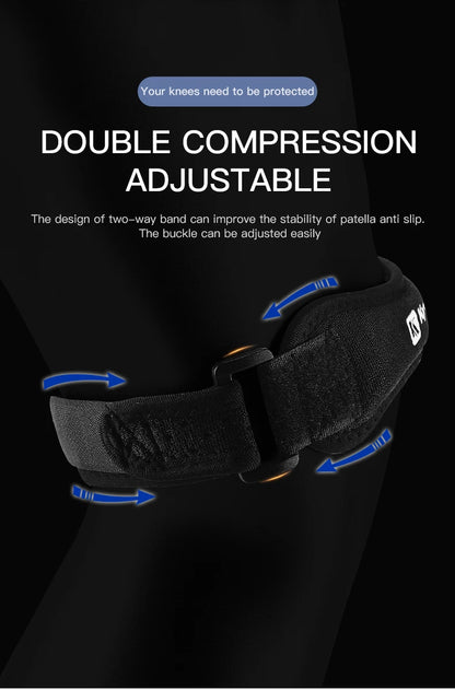 1PC Patella Kneecap Band Adjustable Silica Gel Knee Tendon Strap Protector Knee Pad Running Sports Cycling Gym Knee Support