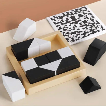 120/370 Level Black White Hidden Building Block Intelligent Puzzle Toys Puzzle Interactive Tabletop Game