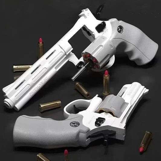 Continuous Firing ZP5 357 Revolver Launcher Pistol Soft Dart Bullet Toy Gun CS Outdoor Battle Game for Kids Adult Play