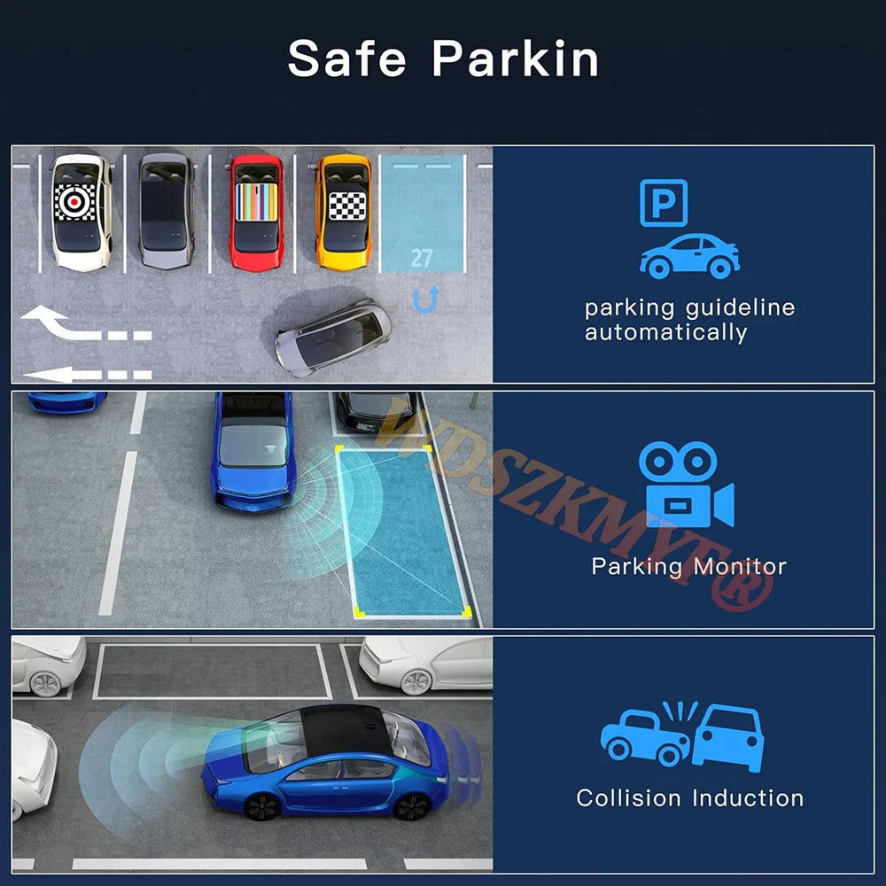 New WIFI 4Channel 360 Degree  Car Dvr 1080P Video Recorder WiFi APP Dashcam 24h Parking Monitor Rear View Camera Car Recorder