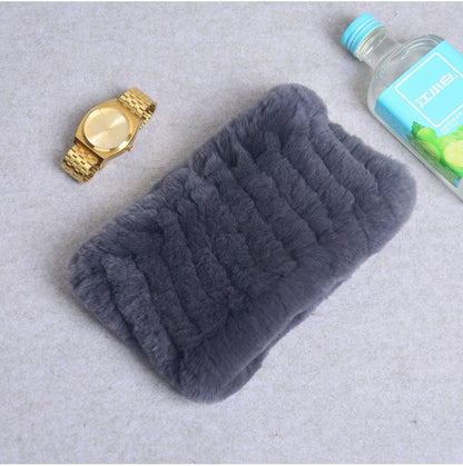 Women Handmade Stretch 100% Real Rabbit Fur Scarf Knit Genuine Rex Rabbit Fur Headbands Girls Natural Rabbit Fur Ring Scarves