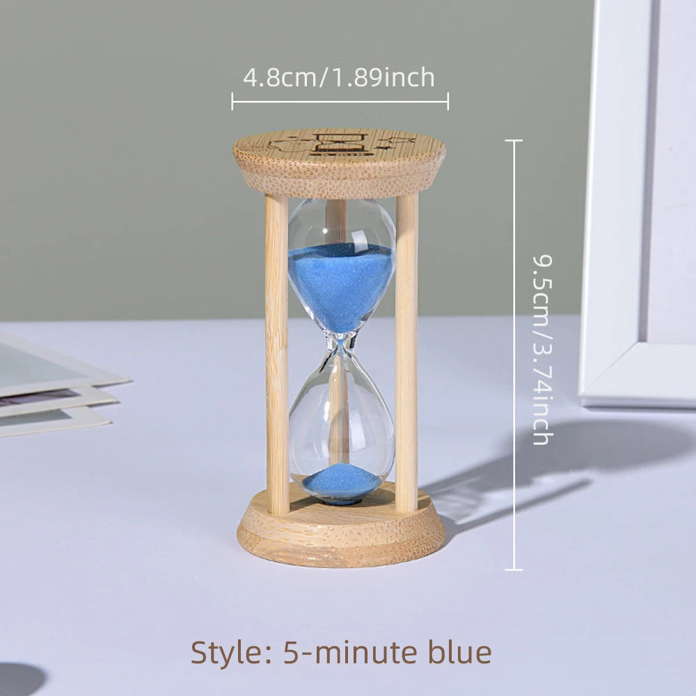 1PCS 3/5/10/15/30 Minutes Wooden Hourglass Timer Home Living Room Desktop Decoration Children Birthday Gift Portable Sand Clock