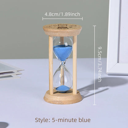 1PCS 3/5/10/15/30 Minutes Wooden Hourglass Timer Home Living Room Desktop Decoration Children Birthday Gift Portable Sand Clock