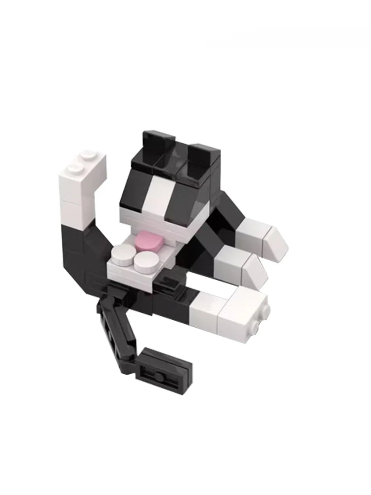 ~~Animal Series MOC Bricks Cat Figires DIY Building Blocks Kids Education Toys For Children Birthday Gift··