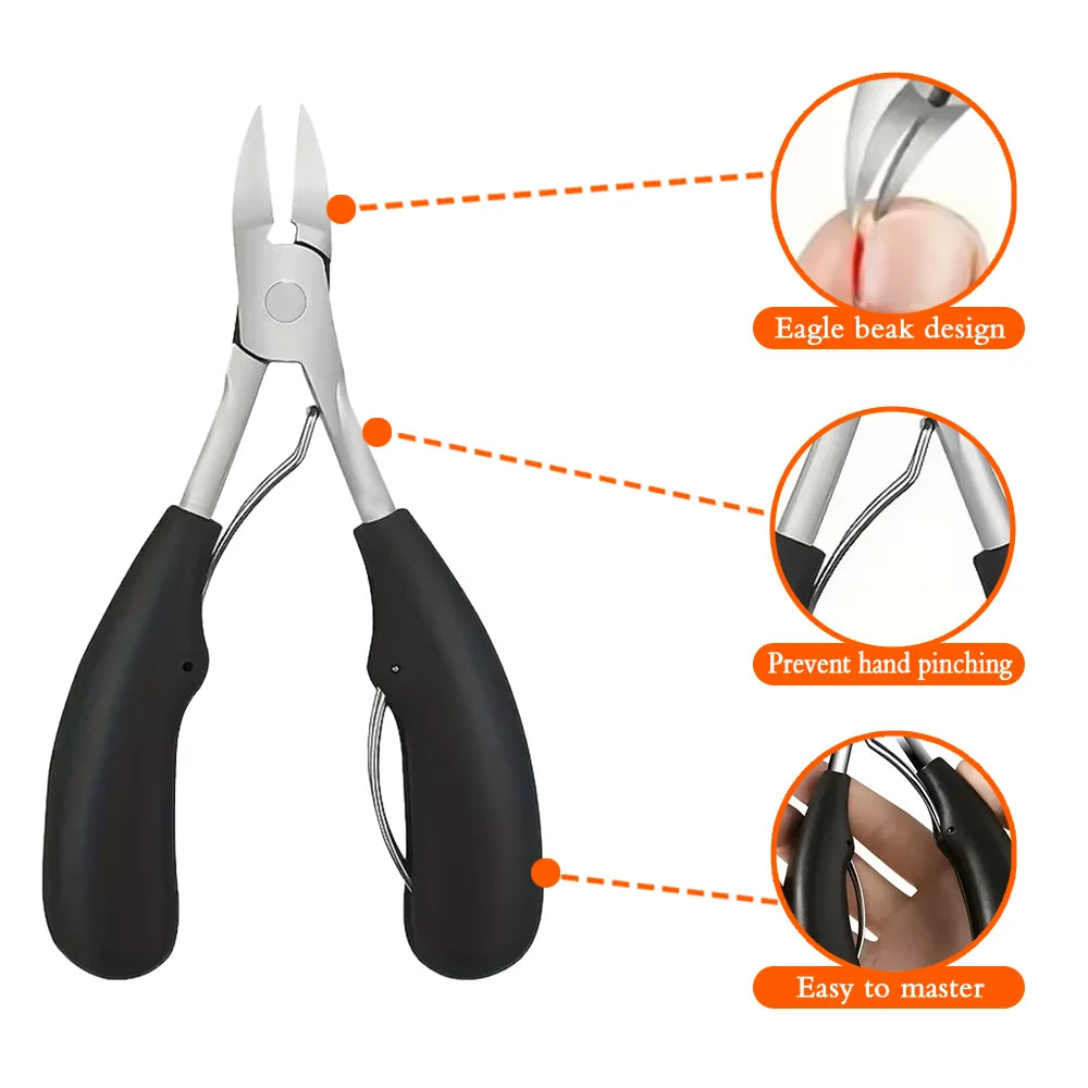 [Practical Nail Clippers]1pcs Thick Nail and Toe Nail Clippers for the Elderly - Extra Large Wide Mouth Opening Nail Clipper Set