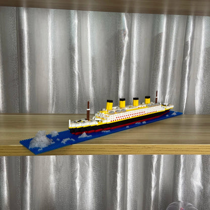 KNEW BUILT 6 Kinds Titanic Model Cruise Ship Building Block for Adult Micro Mini Brick Toy Perfect Gift Entertainment Decoration