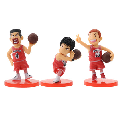 Slam Dunk Q Edition Five Piece Set Sakuragi Hanamichi Ryukawa Maple Shobei Basketball Team Doll Handmade Ornament Car Decoration