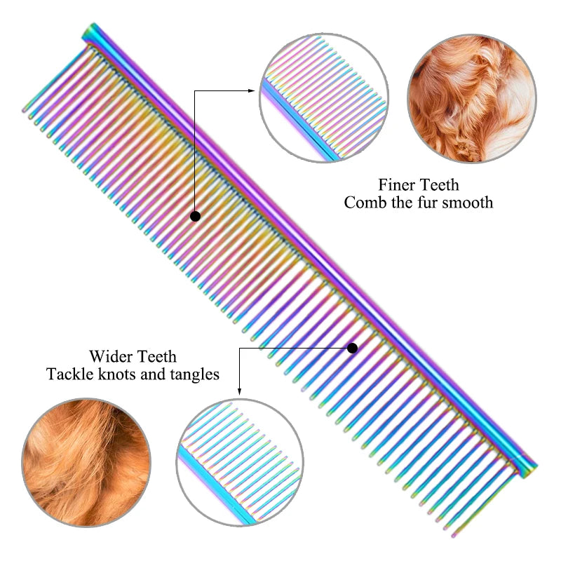 1pcs Meisha Stainless Steel Pet Comb Puppy Hair Fur Shedding Grooming Brush Animal Hair Removal Comb Dog Cleaning Comb D0002A