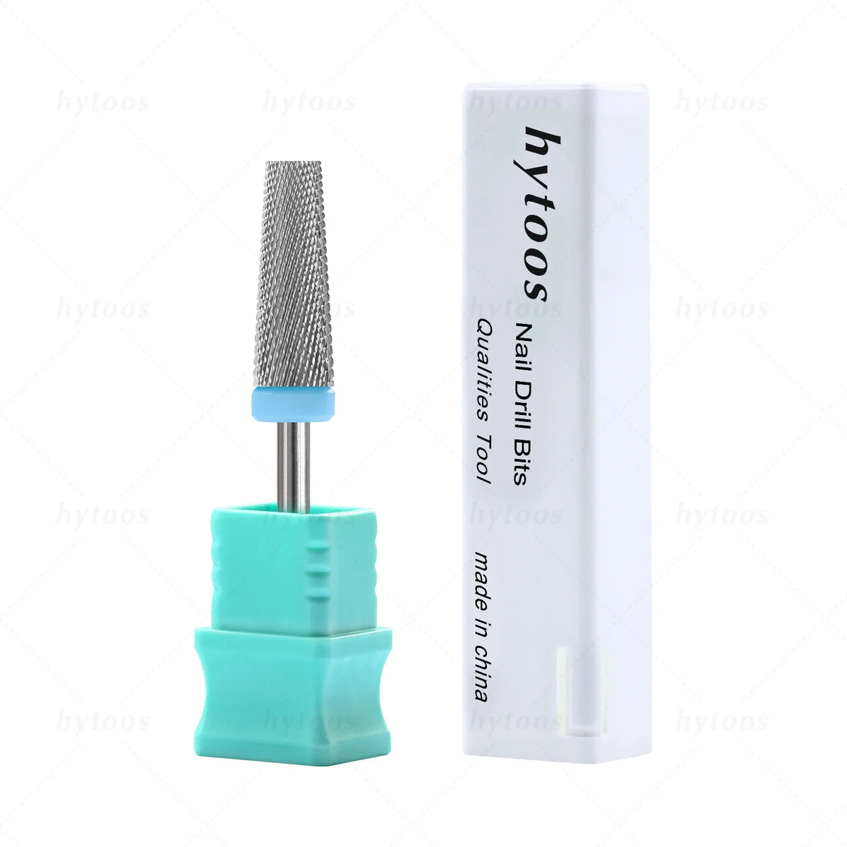 HYTOOS 5 in 1 Nail Drill Bits 16mm Flat Top Tapered Carbide Nail Bit Remove Gel Tool Electric Drills File Manicure Accessories
