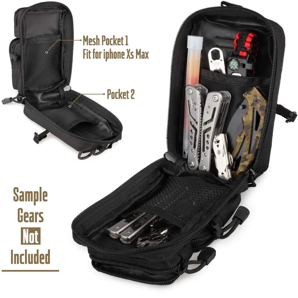 Tactical Molle Utility Pouch, EDC Tool Pouch Tactical Phone Pouches Mini Waist Pouches Medical EDC IFAK Pack Mini Design