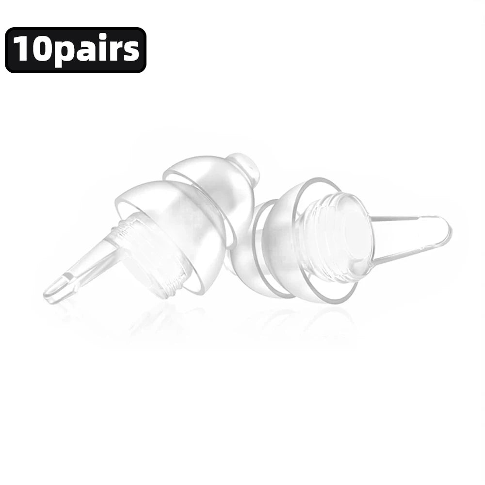 HUAK High Fidelity Silicone Ear Plugs for Noise Cancelling Washable Reusable Musicians Motorcycles Sleeping Work, Study, Swim