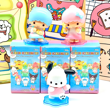 Sanrio Kuromi My melody Hangyodon Cinnamoroll Pompom Purin anime blind box figurine desktop cute ornament gift decoration kawaii