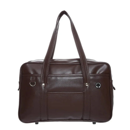 schoolbag PU leather japanese wide application japanese handbag large capacity waterproof