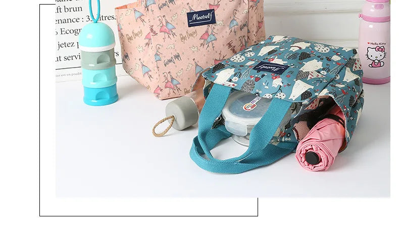 Rilibegan Lunch Bags Handbag Picnic Lunch Bags Bento Box For Family Outdoor Leisure Park Lunch Bag Big Capacity Family Lunch Bag