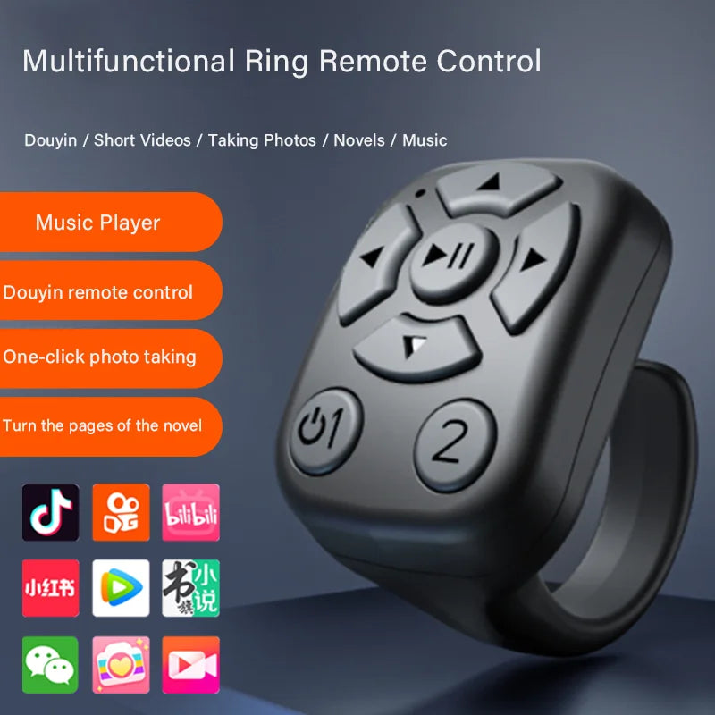Wireless Automatic Clicker Remote Control Page Turner Continuous Click Device for eBooks Wireless Selfie Button Scroll Function