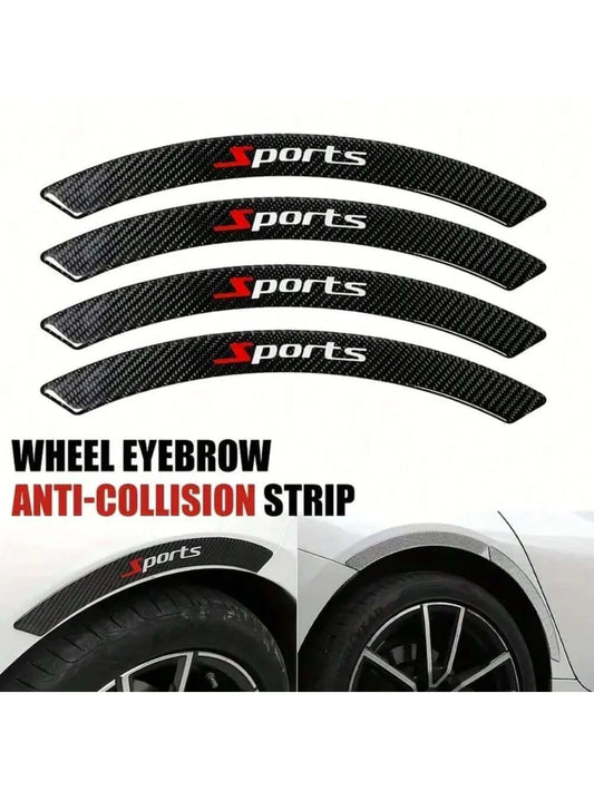 Wheel Eyebrow Anti-collision Strips Decorative Sticker General Modified Carbon Fiber Decorative Strips Anti-scratch Sticker for