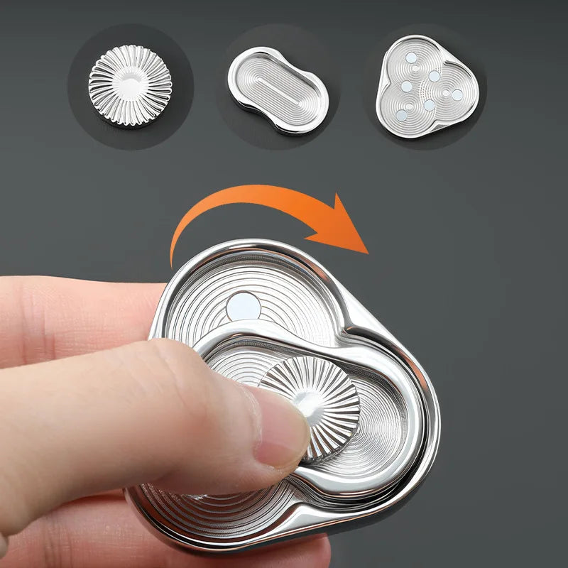 Triangle Spinner Flip Coin EDC Fidget Push Coin Decompression Hand Toy Handle Piece Fidget Spinner Fun Toy