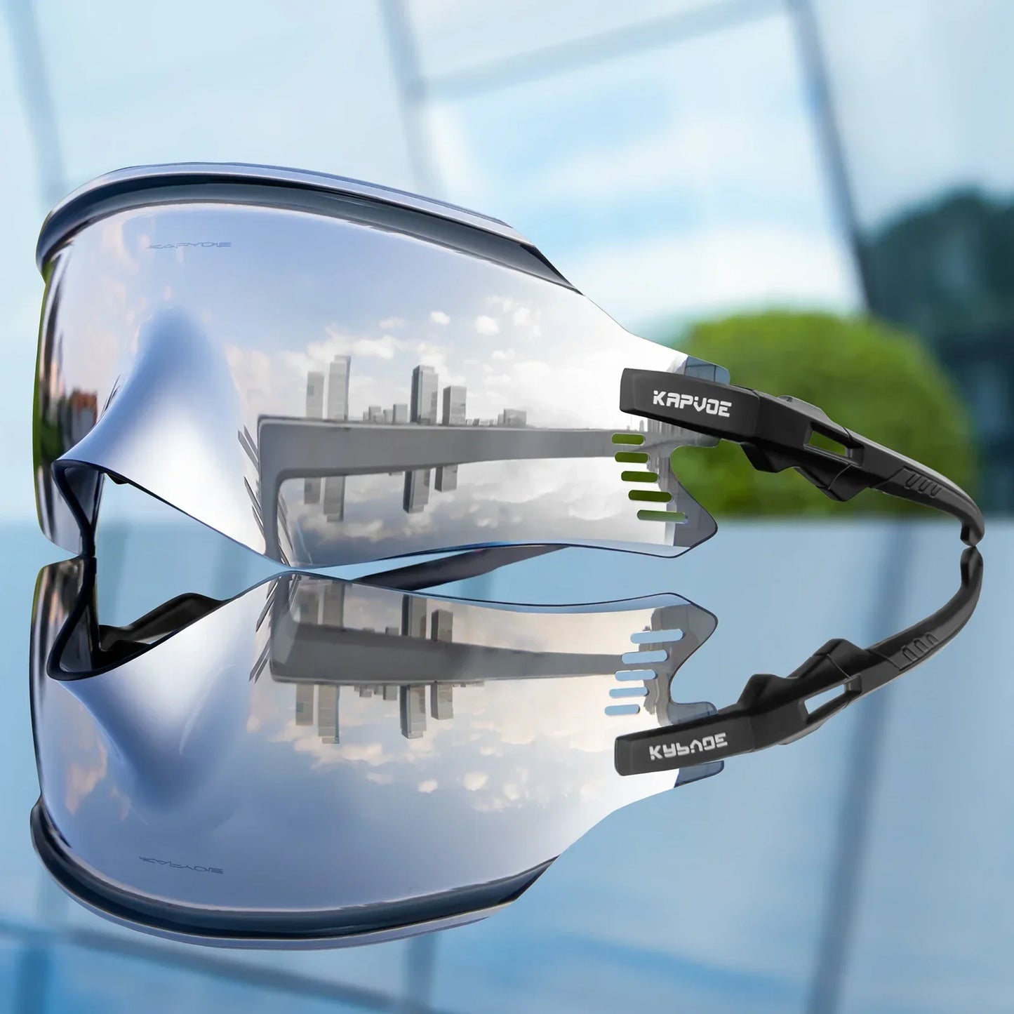 2025 Kapvoe Sport Sunglasses Road Bike Mountain Bicycle Cycl Glasses Riding Goggle Sports Eyewear for Man Women Cycling Glasses