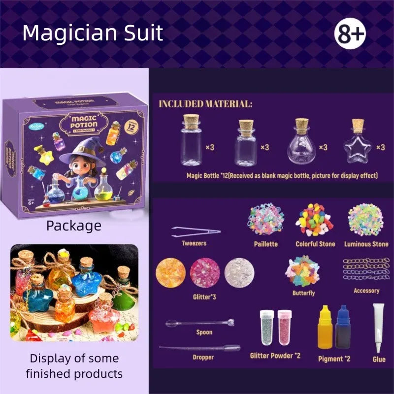 Little Magician Potion, Children's DIY wizard Toys, Creative Experiments DIY Ornament Toys Gift for Christmas/Birthday/Halloween