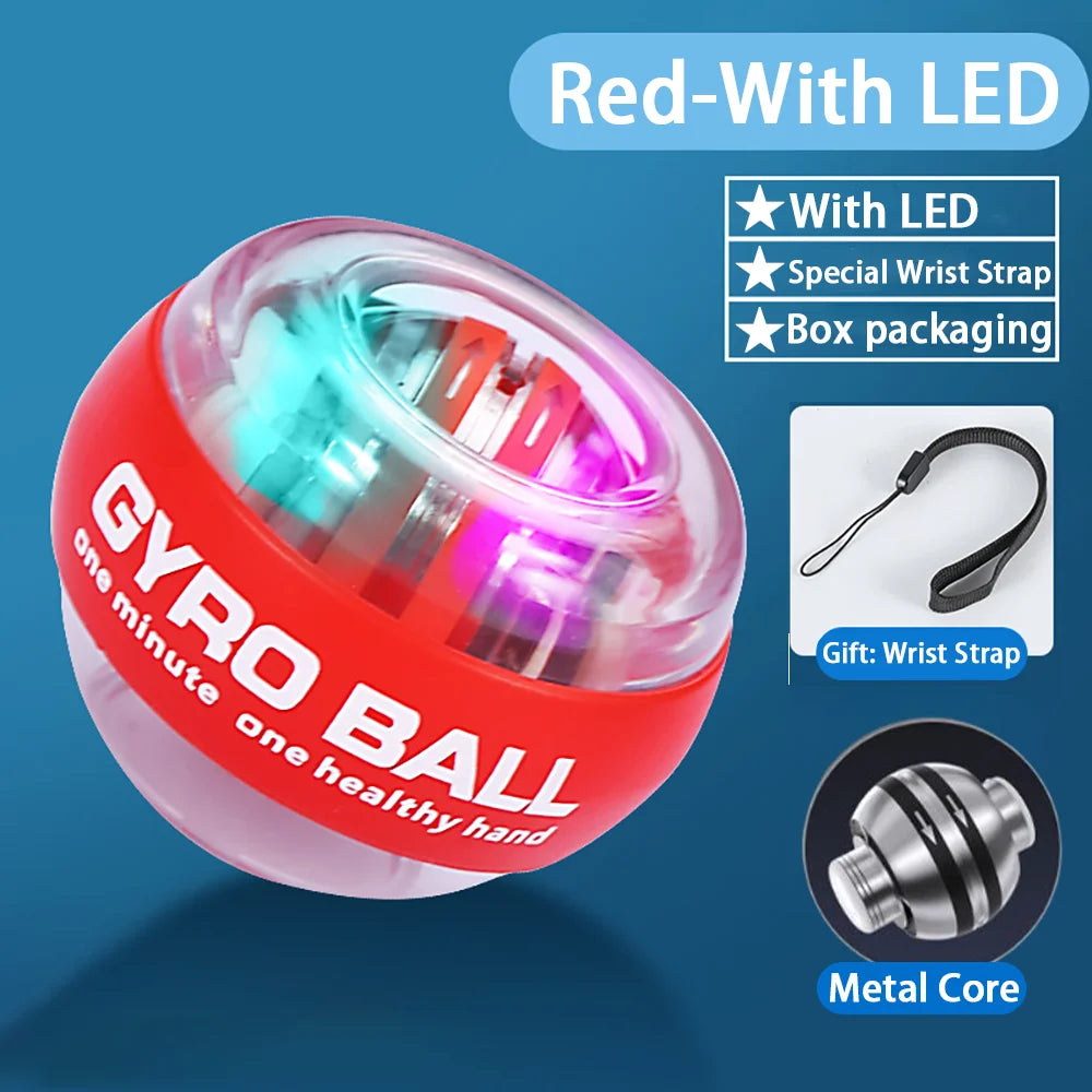 Wrist Power Hand Ball Auto-Start Grip Ball Strengthener Gyroscopic Arm Gyro Hand Ball Home Fitness Forearm Exerciser