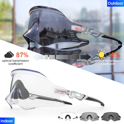2025 Kapvoe Sport Sunglasses Road Bike Mountain Bicycle Cycl Glasses Riding Goggle Sports Eyewear for Man Women Cycling Glasses
