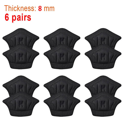 6pairs/12pcs Insoles Patch Heel Pads for Sport Shoes Back Sticker Adjustable Size Antiwear Feet Pad Cushion Insert Insole