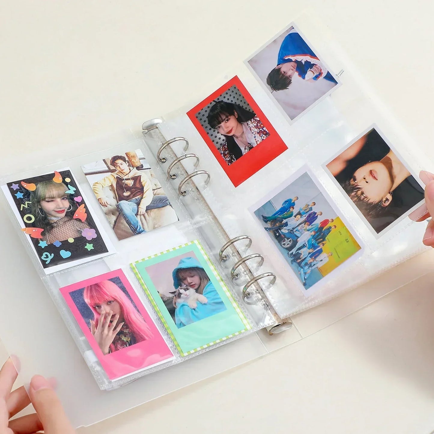 A5 Binder Photocards Cover Kpop Loose-leaf Collect Book Photo Cards Album Storage Book Stationery Birthday Gifts 포토카드 바인더