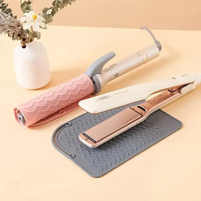 New Plus Size Silicone Heat Resistant Mat Portable Travel Hot Tools Pad Cover for Curling Iron, Flat Iron Hair Straightener
