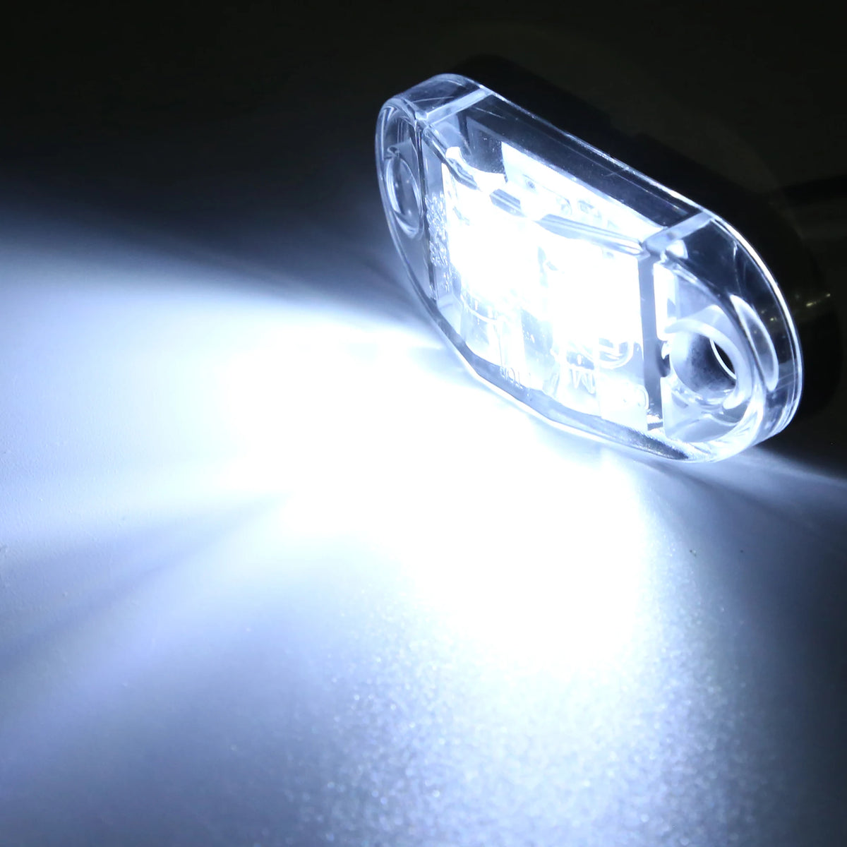 20/10PCS 4 LED 12V-24V Side Marker Lights Oval Front Rear Clearance Indicator Lamp Truck Accessorie for Trailer BUS Van Caravan