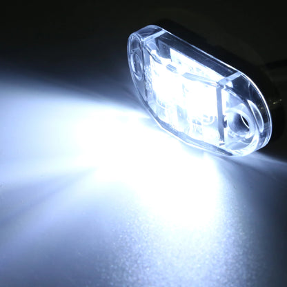 20/10PCS 4 LED 12V-24V Side Marker Lights Oval Front Rear Clearance Indicator Lamp Truck Accessorie for Trailer BUS Van Caravan