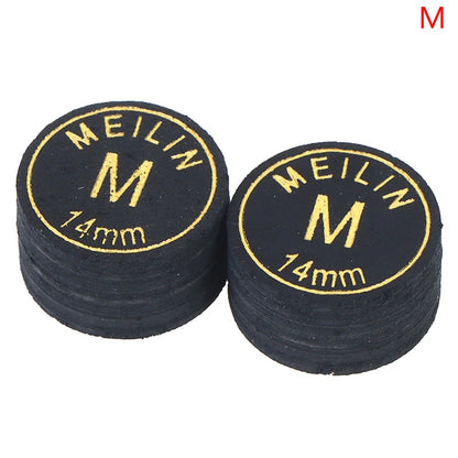 2 Pcs/lot 14mm Japanese Multi-Ply Heads Black Gold Professional Fancy Nine-Ball Cue Head Snooker Billiard Heads Hard Soft Heads