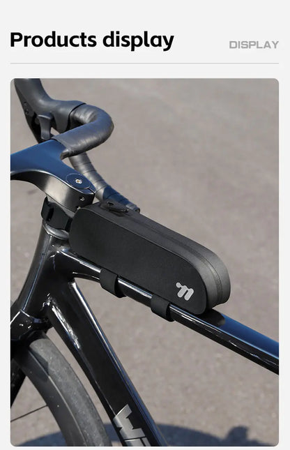 WEST BIKING Bike Top Tube Bag TPU Cycling Front Bag With Screws or Straps Waterproof Windproof Gravel Road Bike Top Frame Bag