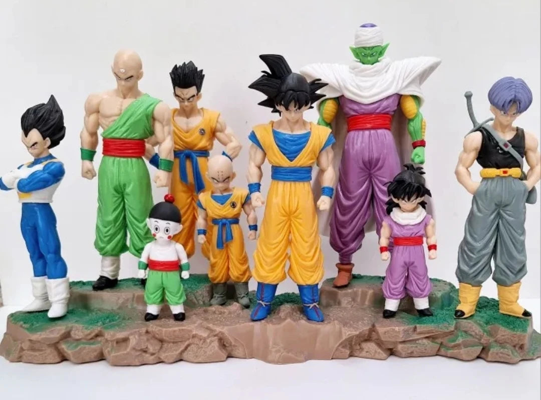 28cm Anime Dragon Ball Kids Krillin Son Gohan Trunks PVC Action Figures Model Collection Desktop Decoration Toys Kids Gifts