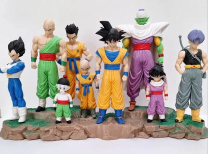 28cm Anime Dragon Ball Kids Krillin Son Gohan Trunks PVC Action Figures Model Collection Desktop Decoration Toys Kids Gifts