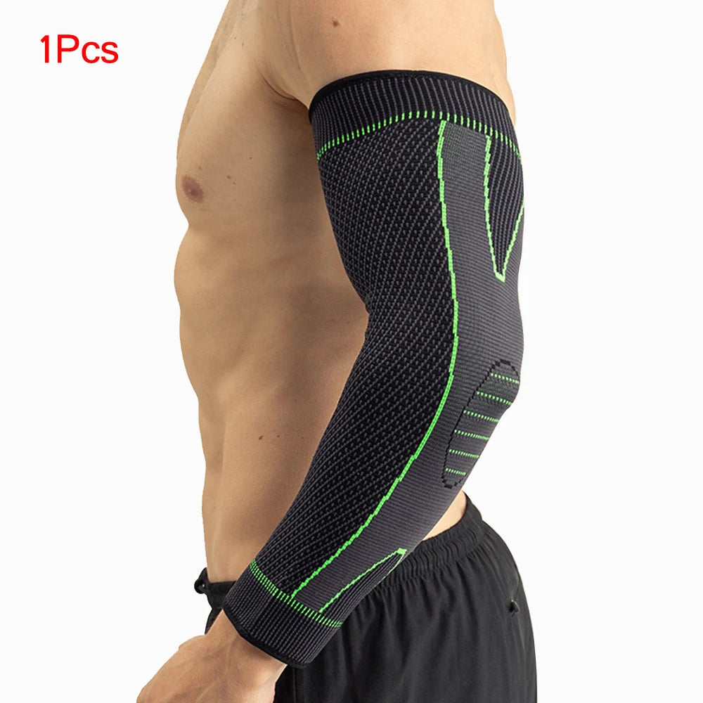 1Pc Elbow Braces Compression Arm Sleeves for Men & Women, Non-Slip Breathable Arm Support for Tendonitis, Tennis Elbow