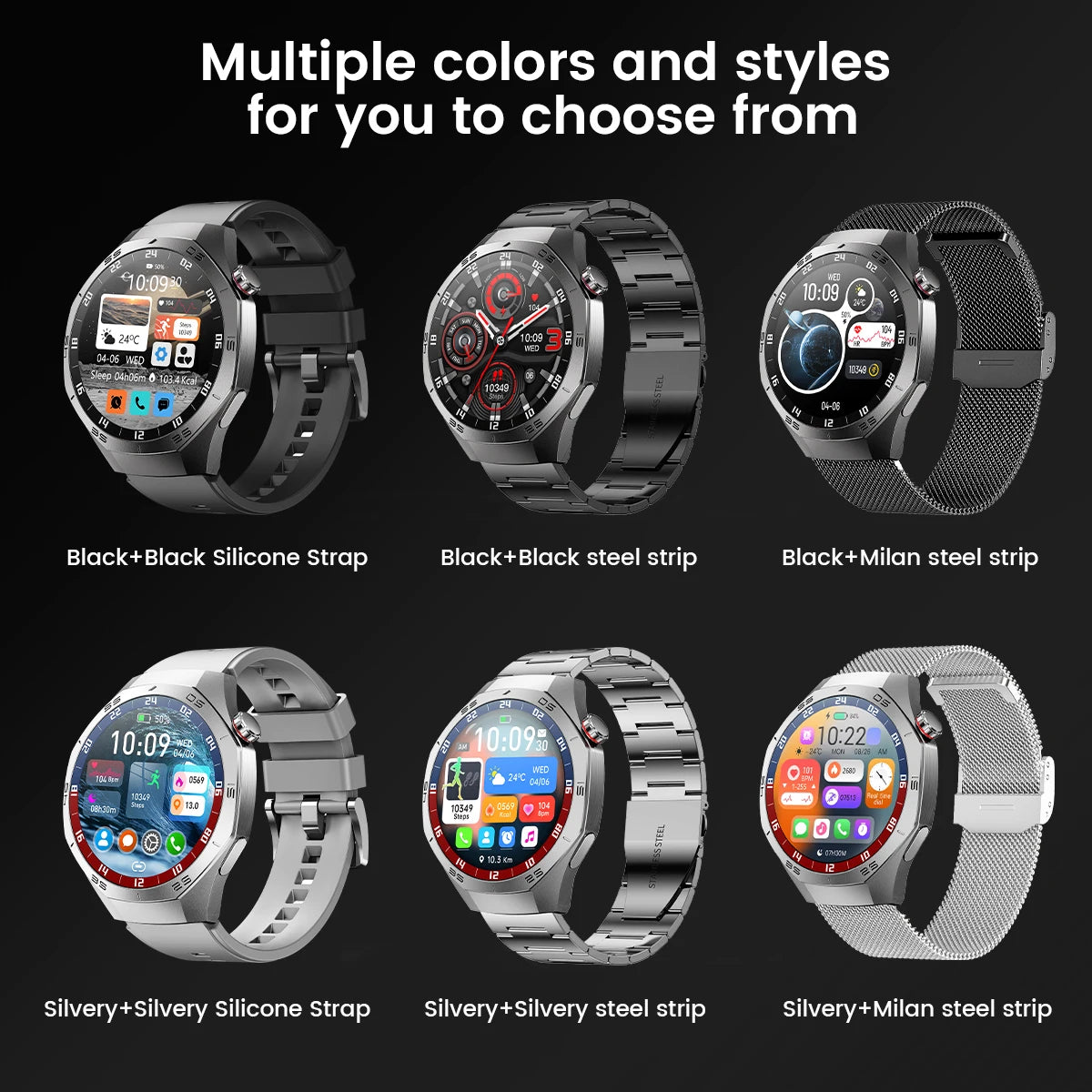 2025 New GT5 Pro Smart Watch Men AMOLED Screen GPS Motion trajectory Heart Rate Monitr Bluetooth Call SmartWatch Waterproof Band