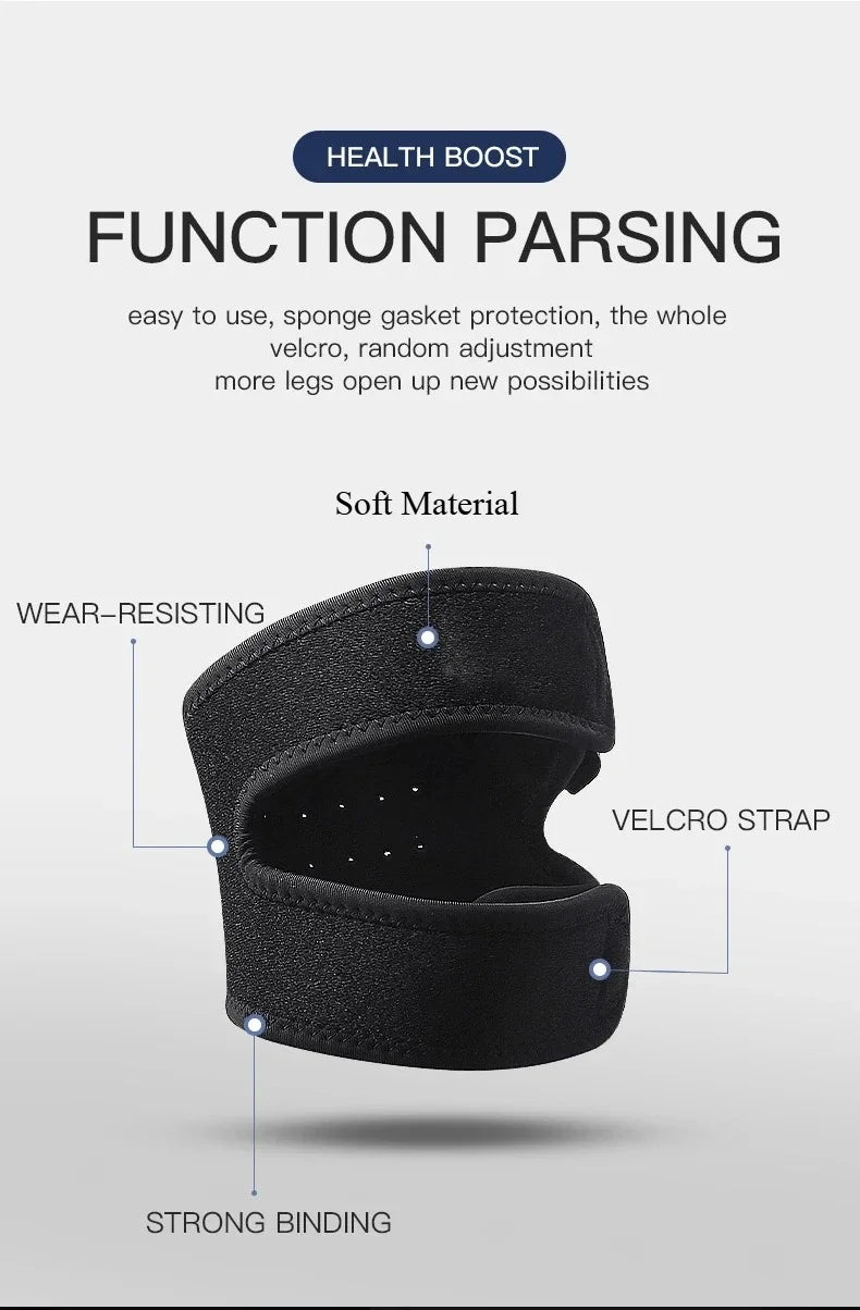 1PC Pressurized Knee Wrap Sleeve Support Bandage Pad Elastic Braces Knee Hole Kneepad Safety Basketball Tennis Cycling Knee Pads
