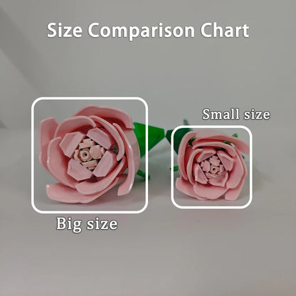 KNEW BUILT DIY Rose Flower Arrangement Building Block Toys-Enjoy Life,Loved by Girl,Create Your Favorite Bouquet,Home Decoration
