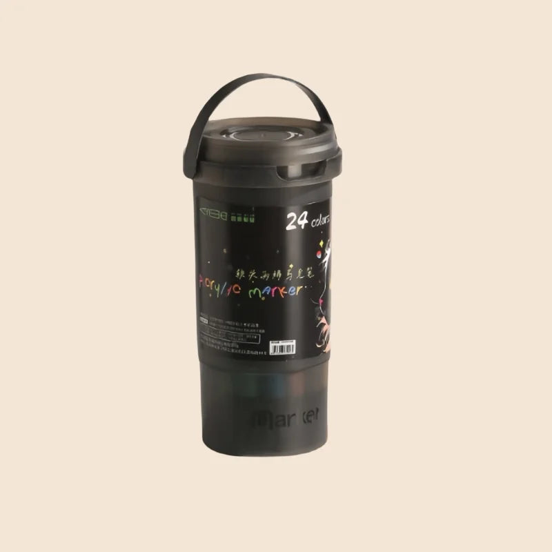 24/36/48/60/80/120 Bucket-cap Soft-Head Acrylic Marker Pen - Specially Designed for Students in Art Class, with Strong Coverage.