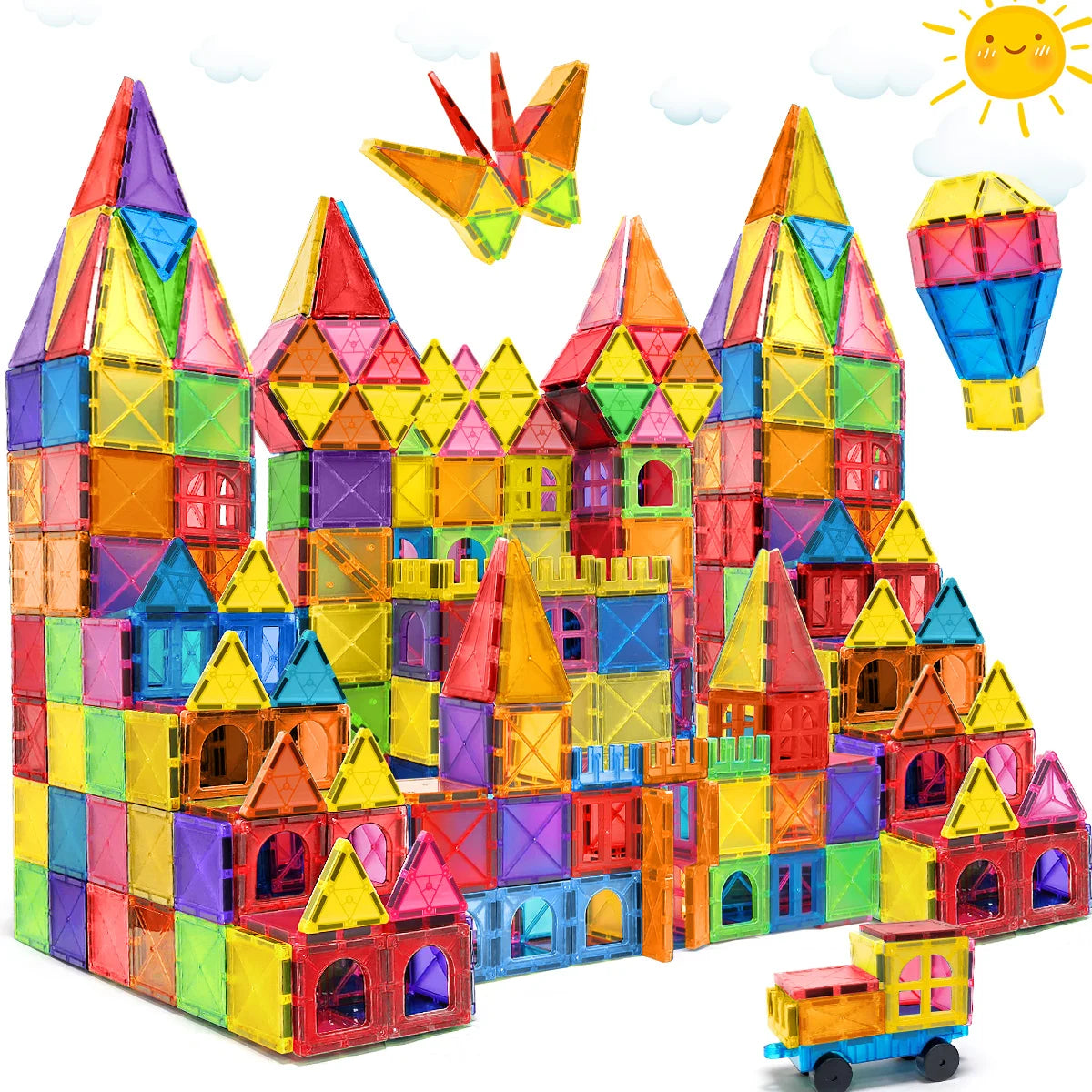 40/64/100PCS Magnetic Building Blocks Montessori  Educational Constructor Toys Set For Kids Game For Boys Girl Gifts