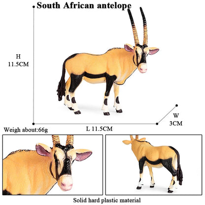 Oenux Simulation Wild Animals Toy Desert Camel Donkey Alpaca Antelope Elk Deer Model Action Figures PVC Decoration Kids Gift