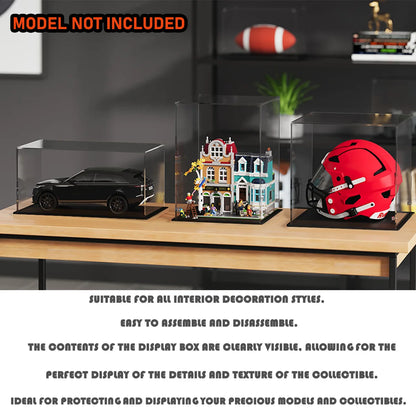 1:14 Scale Transparent Acrylic Display Box, Suitable for Protecting and Displaying Toy Cars, Model Building Blocks, Small Collectibles and Figurines (Inner Ring Size 37X19X12Cm)