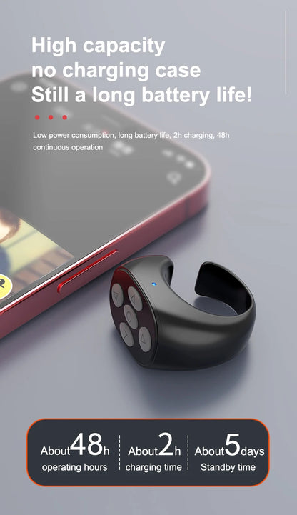 Wireless Bluetooth Mobile Selfie Lazy Artifac Tiktok Remote Control Ring Mobile Phone Bluetooth Controller t For Xiaomi Apple
