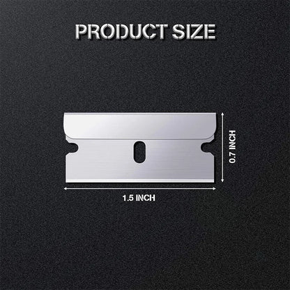 100Pcs Razor Scraper Blades Car Sticker Remover Window Glass Paint Scraper Cleaning Tool Steel Non Scratch Replacement Blades