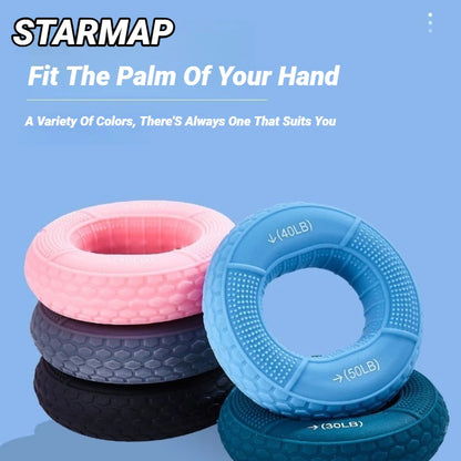 Silicone Finger Grip Circle For Adults Wrist Support Hand Strengthener Rehabilitation Training Double Strength Ring