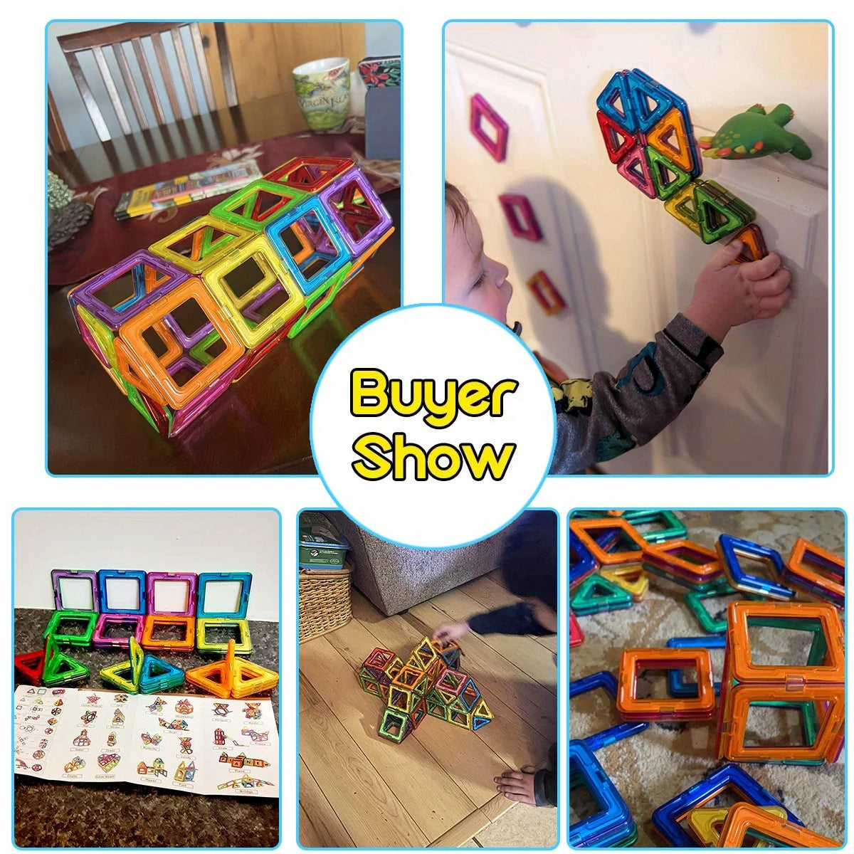 Magnetic Blocks Building, Improve Creativity Hands-On Ability 3D Puzzle Design Toy, for 3 - 6 Years Old Birthday Halloween Gift