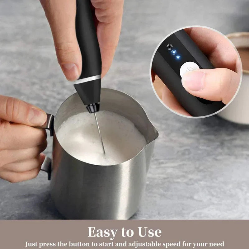 Portable Electric Milk Frothers Handheld Blender USB Mini Coffee Maker Whisk Mixer Cappuccino Cream Egg Beater Food Blender